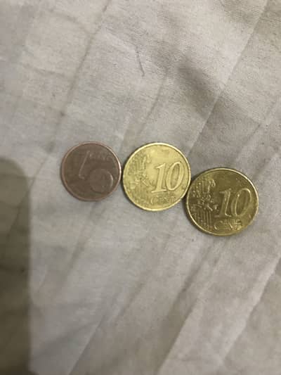 1 euro cent or 2 / 10 by 10 euro cent