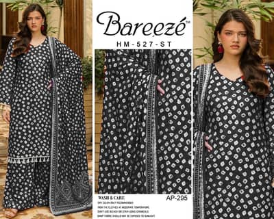 Printed Lawn 3 Pcs /Women unstitched Suit / 3 piece Suit/ Ladies Suit