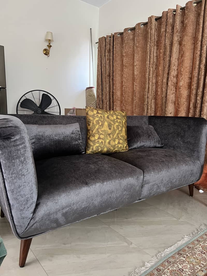 Big comfortable solid wood sofa 1