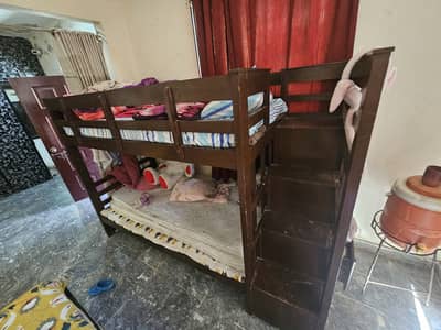 6 month used bunk bed  pure wood