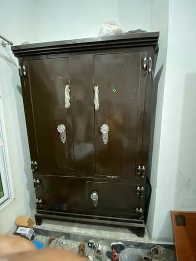 1 iron wardrobe and 2nd of wooden