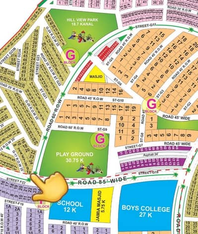 7 Marla Corner Plot 3 Side Open