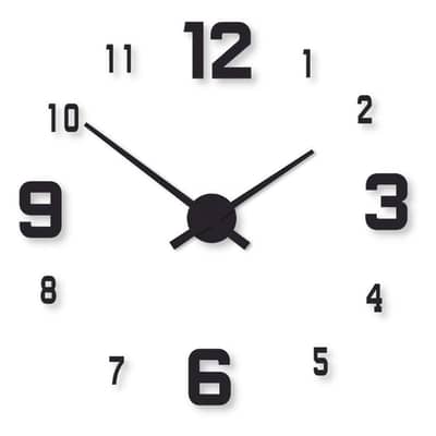 Modern Wall Clock 24x24 Inch Laminated Analog Design