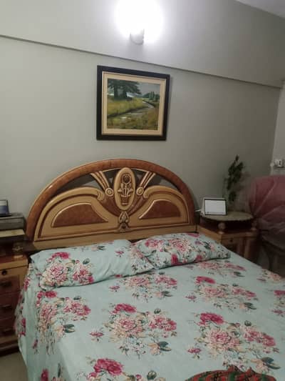 01 Double Bed / 01 Dressing Table / 01 Steel Cupboard & 01 Side Table