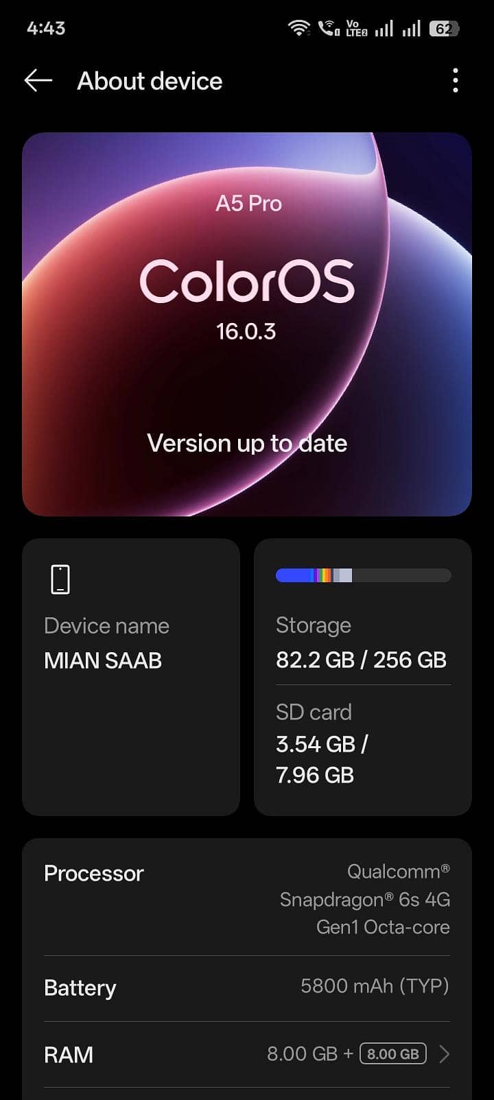 OPPO A5 pro snap dragon processor 12