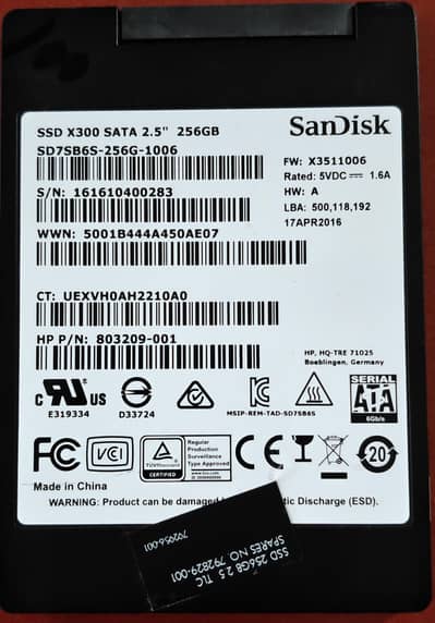 SSD 256 gb SanDisk