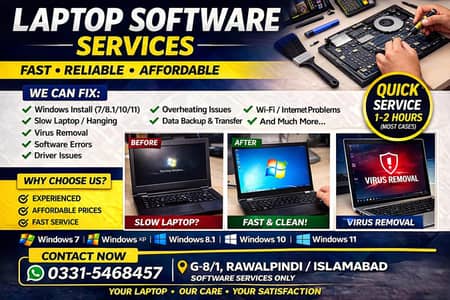 Laptop Software Services Windows Install Fast or affordable