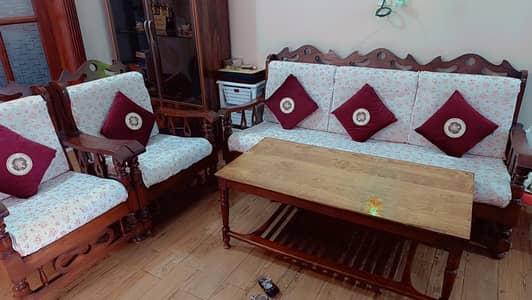 pure wood sofa with double cover protection. . newly gray valvet cover