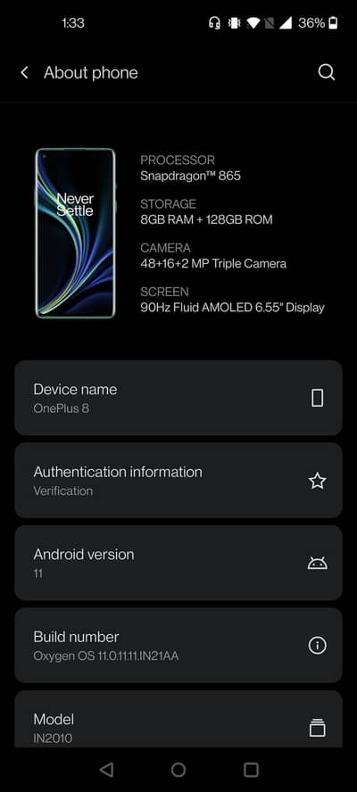 OnePlus 8 fresh pess ha koae masla ni ha 1 sim pta aproved ha all ok