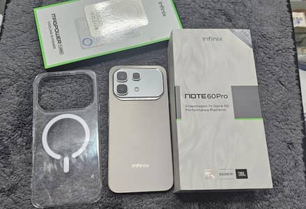 infinix note 60 pro 8/256 full warranty 6 days  used complete box