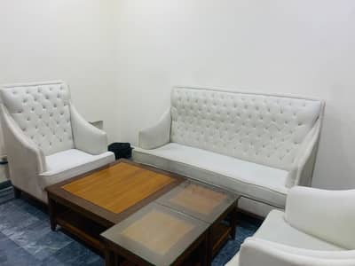 Sofa Set for Sale - Solid Wood & Good Condition