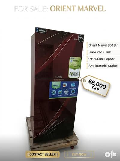 Orient Marvel Refrigerator | 200Ltr | Blaze Red | Excellent condition
