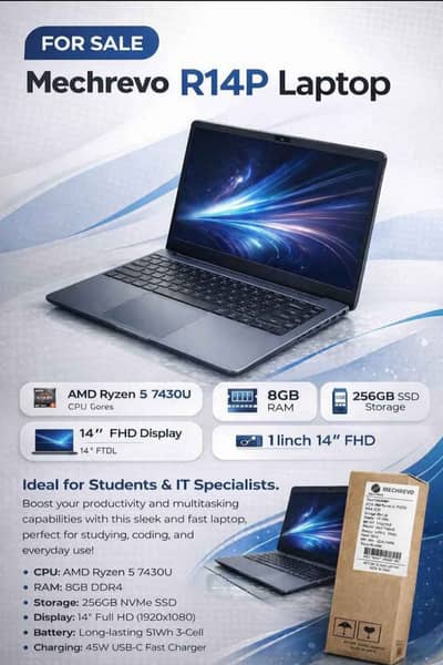 Mechrevo R14P | Ryzen 5 7430 processor | brand new laptop | with box