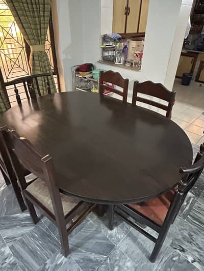 Wooden Dining Table Set with 4 chairs | Price Negotiable | 9.5/10