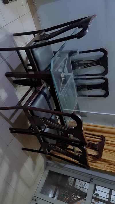 dining table with six chairs