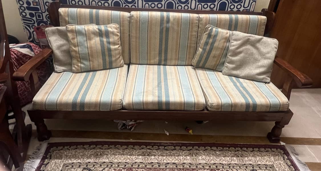 Solid wooden sofa 1