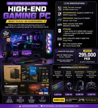 High End Mid-Budget Gaming PC For Sale