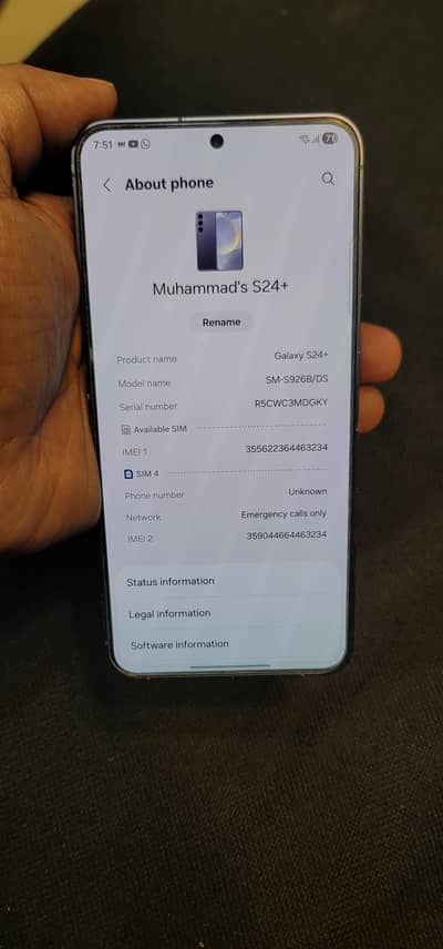 Samsung S24+ NON pta