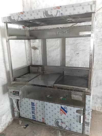 Counter for sale for burger shop pizza shop etc with frier and temper