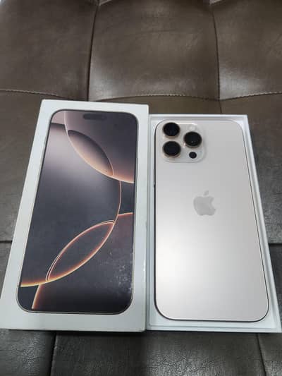 16 Pro Max 256GB desert Taitanium 94% Battery physical dual sim