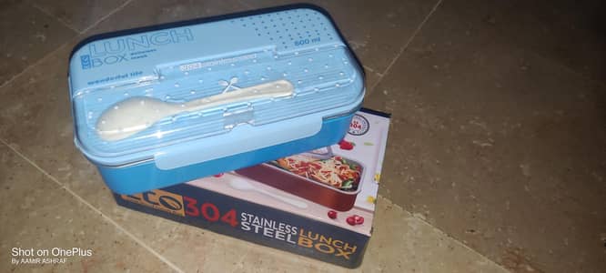 Stylish 304 Stainless Steel Lunch Box | Leak Proof | With Spoon