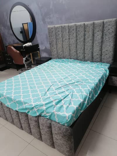 King Size Bed Set with Dressing Table & Side Tables