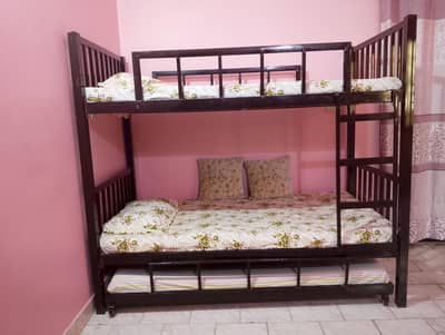 Triple Bunk bed with mattress