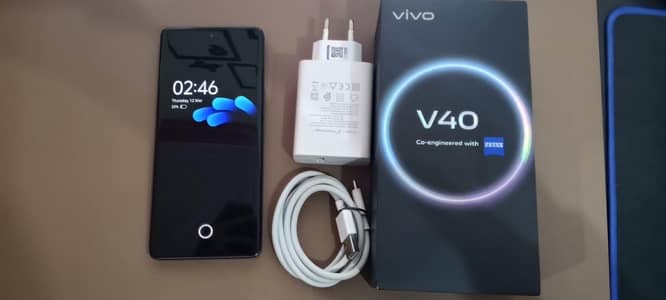 Vivo V40 (12GB RAM / 256GB) PTA Approved –Complete Box Excellent  Con