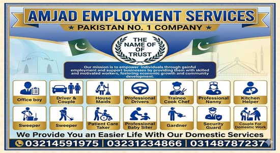 House maid | Cook| Baby Sitter| Chef |Helper | Couple | Driver | nurs