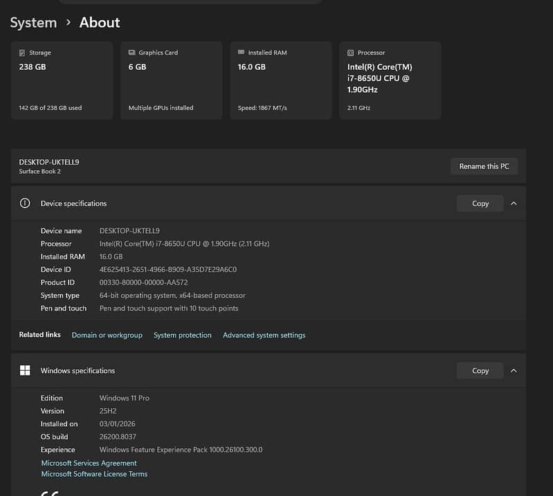 Microsoft surface 2 2