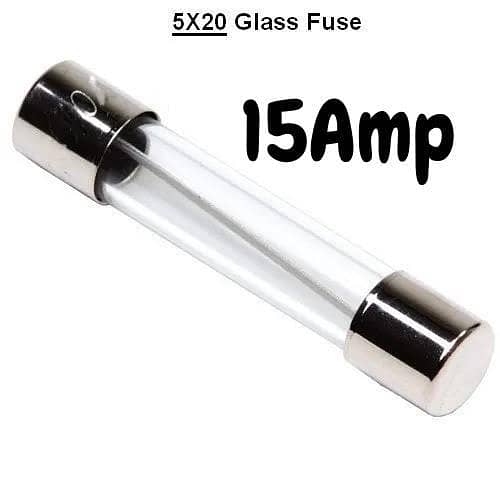 Fuse 15 Amp 12pcs pack, Fast-Blow Fuse 15 Amp 5x20mm