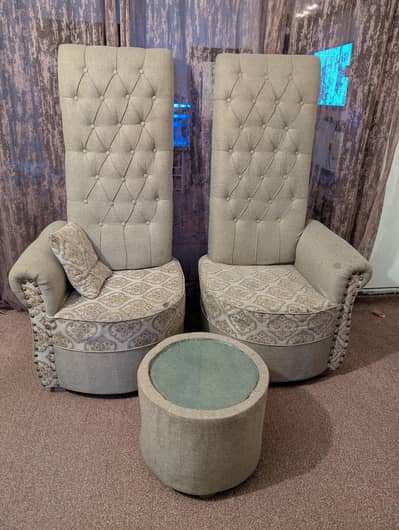 2 seater coffee chair with table and customize Deewan