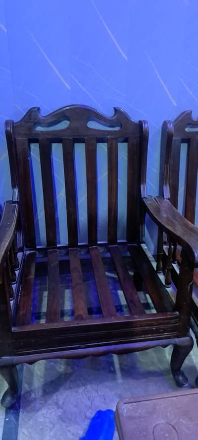 3 seater +1+1 wooden sofa