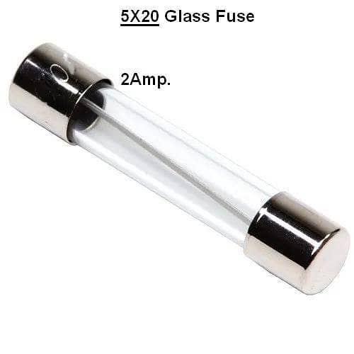 Fuse 2 Amp 12pcs pack, Fast-Blow Fuse 2 Amp 5x20mm