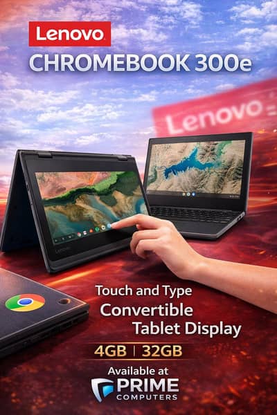 The Lenovo 300e Chromebook Touch and Type