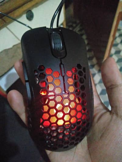 Hexagon Shape Gaming mouse with Breathing RGB