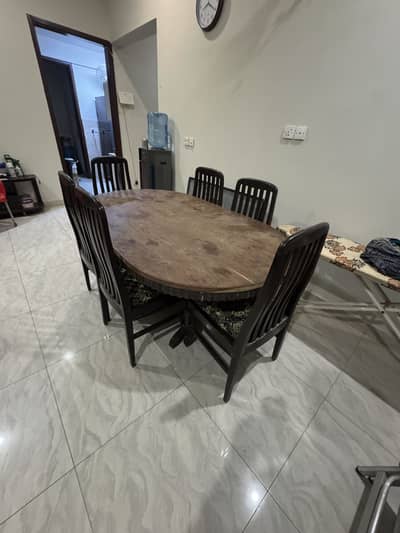 Dining table n six chairs