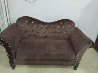 Luxury Brown Velvet Sofa – Elegant & Comfortable