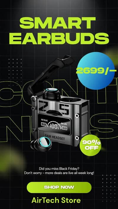 airTech smart wireless earbuds    | 24+hr playtime | LIMITED STOCK