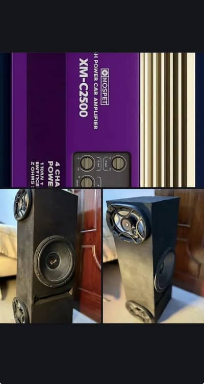 Subwoofer with 4 channel amplifier