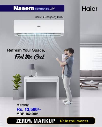 Haier AC available on 0% markup