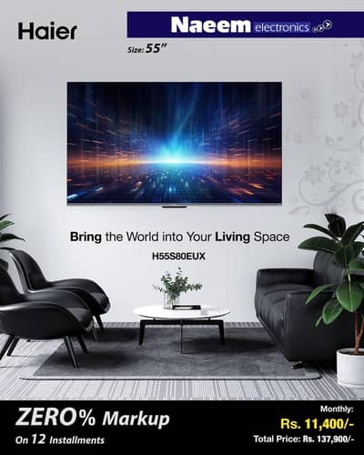 Haier led available on 0% markup