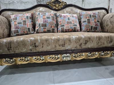 6 Seater Sofa Set - Drawing/Living Room - Pure Solid Wood