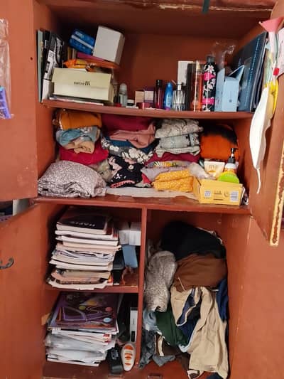 wardrobe with shelves