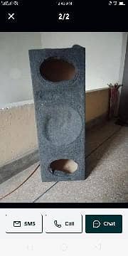 car wood two whole speaker box only box without speaker good condition