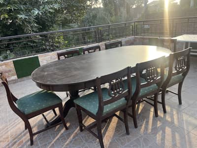 Solid wood chairs with dining set