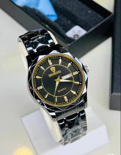 Two Tone Binbond Silver Prism Dial Watch