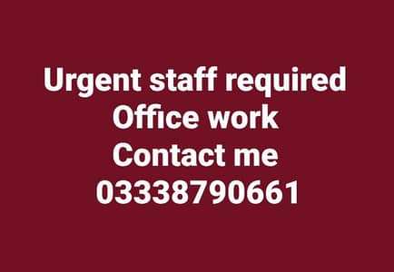 staff required male and female
