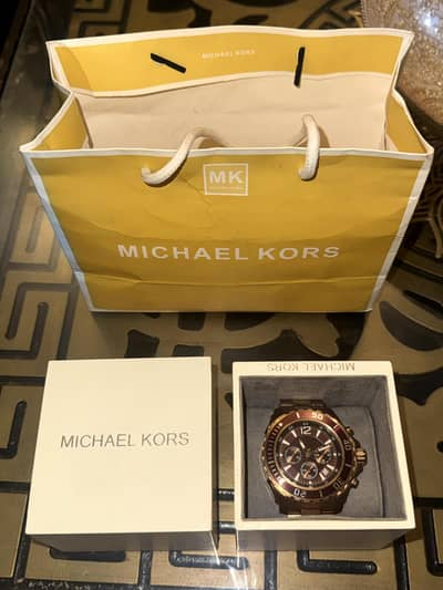 Michael Kors MK8286 Gold Black Men’s Watch | Excellent Condition