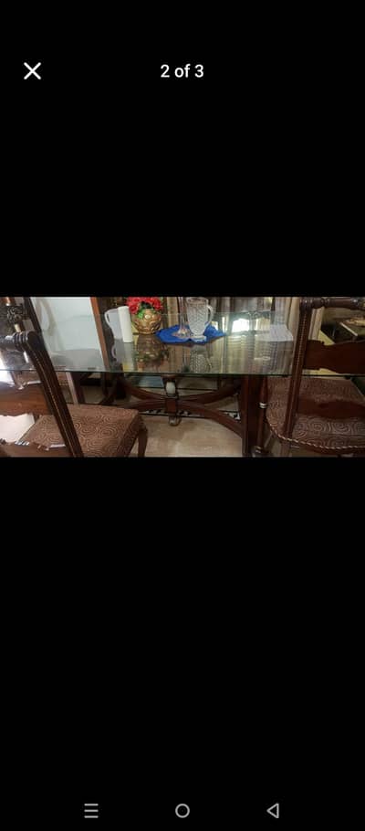 6 chair dining table for sale in good condition